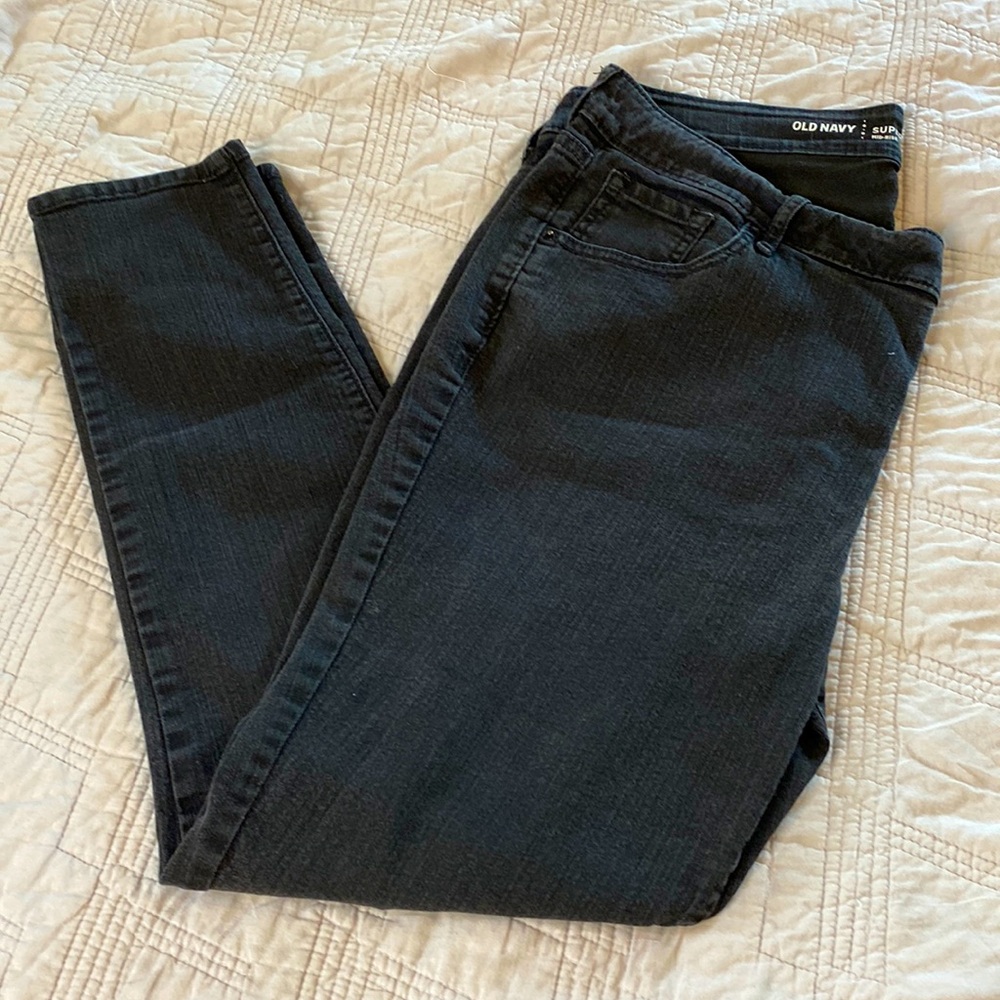 ON black mid rise super skinny jeans 16R